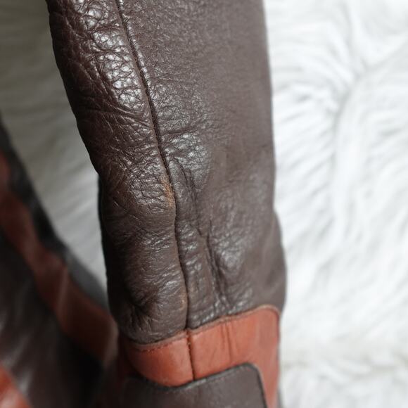 Red Or Dead Brown Tall Knee High Heeled Brown Leather Boots 39 Cobbled Together - Picture 7 of 16